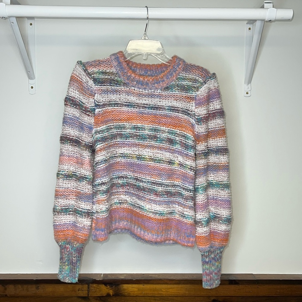 UO Multicolor Chunky Knit Crewneck‎ Sweater- M